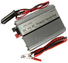400 Watt DC to AC Power Inverter - Shown with Cords
