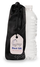 CPAP Hose Lift Shown with Bottle of Water (Not Included)