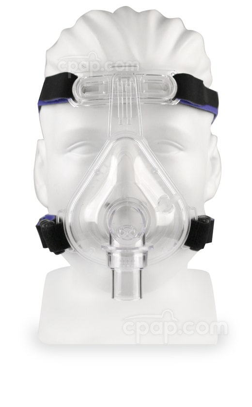 Full Advantage Full Face CPAP Mask with 4 Point Headgear - Front - Shown on Mannequin - Not Included