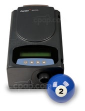 Curasa Auto CPAP Machine - Front With Billiards Ball (Not Included)