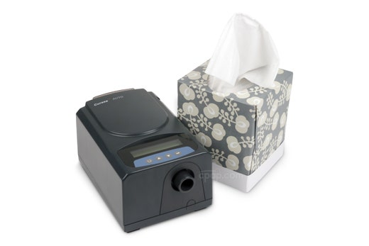 Curasa Auto CPAP Machine - Front With Tissue Box  (Not Included)