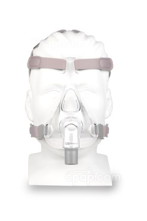 Simplus Full Face CPAP Mask with Headgear - Front View (Mannequin Not Included)