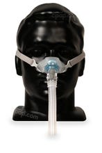 Brevida™ Nasal Pillow CPAP Mask with Headgear - Front (Mannequin Not Included)