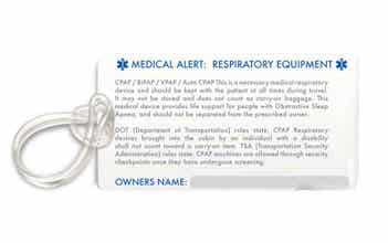 Product image for CPAP.com Medical Identification Luggage Tag for CPAP Equipment - Thumbnail Image #5