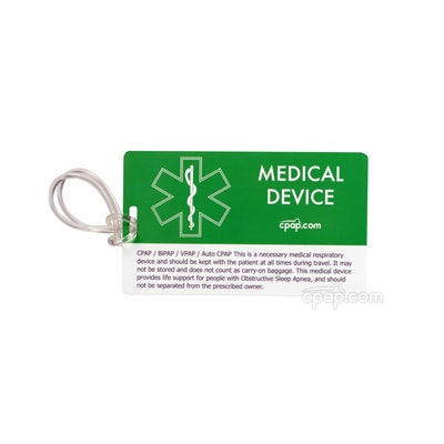 CPAP.com Medical Identification Luggage Tag - Front (Current Version)