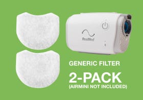 Product image for Generic Disposable Fine Filters for AirMini Travel CPAP Machine (2 Pack)