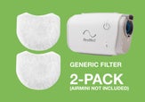 Product image for Generic Disposable Fine Filters for AirMini Travel CPAP Machine (2 Pack)