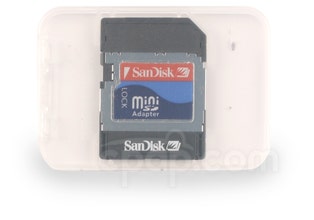 MiniSD Memory Card - Shown in Case