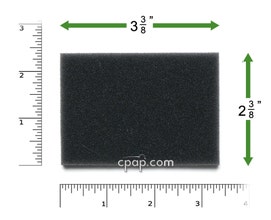 Product image for Reusable Black Foam Filters for Respironics Solo, Solo LX, Solo Plus, Solo Plus LX, Remstar LX, Remstar Plus LX, Aria LX, Virtuoso LX (2 Pack) - Thumbnail Image #1