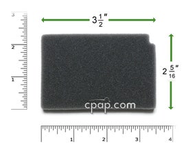 Product image for Reusable Black Foam Filters for Respironics Aria, Virtuoso, Duet, & Quartet (2 Pack) - Thumbnail Image #1