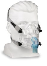 Quest Full Face CPAP Mask with Headgear - Angled Front (Mannequin not Included) 