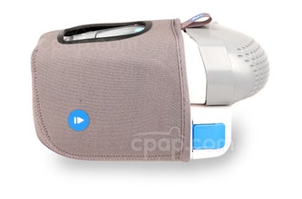 Z1 Travel CPAP Machine with Previous Buttons - Shown with Optional Powershell and Overnight Battery