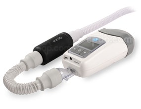 Q-Tube Connection to the Machine and the CPAP Hose (Machine, Tube Adapter, and CPAP Hose Not Included)