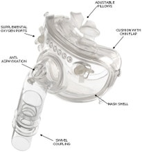 Product image for Hybrid Full Face CPAP Mask with Nasal Pillows and Headgear - Thumbnail Image #4