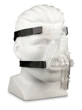 Sylent Nasal CPAP Mask with Headgear - Angle Front on Mannequin
