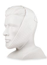 Respironics Deluxe-Style Chinstrap - Side View with Strap Sewn to the Fabric (Mannequin Not Included)