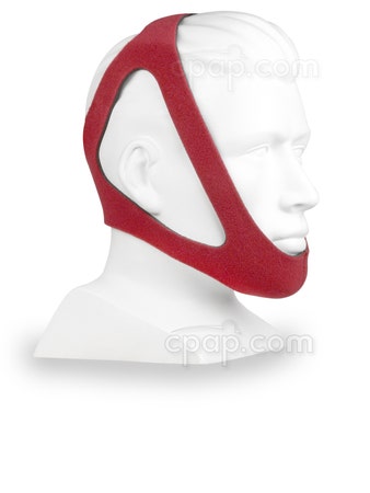 Ruby-Style Adjustable Chinstrap - Angled Front - Shown on Mannequin (Not Included)