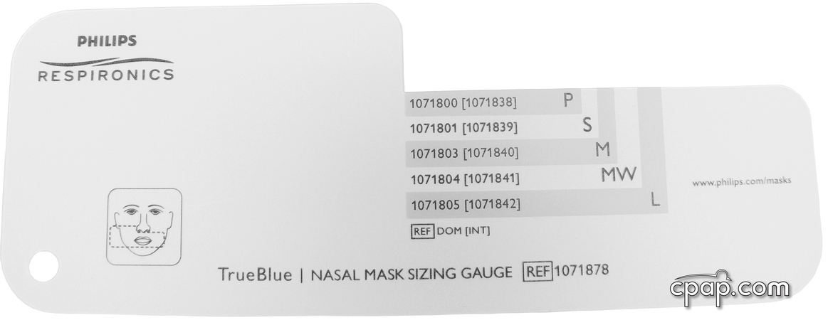 Product image for TrueBlue Gel Nasal CPAP Mask Sizing Gauge