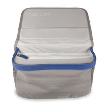 Respironics Bedside Organizer for CPAP Masks and Tubing - Front View with the Lid Extended Backward