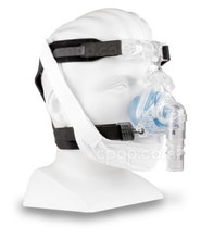 Respironics Chinstrap White - Angled View (Mask, Headgear, and Mannequin Not Included)