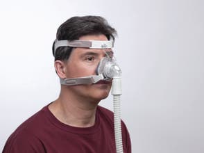 TrueBlue CPAP Mask on Person