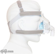 TrueBlue CPAP Mask Side - - Shown on Mannequin 
