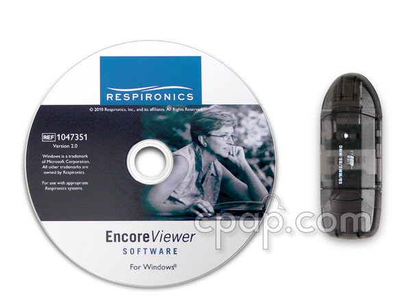Product image for EncoreViewer 2.0 Software with CPAP.com USB SD Memory Card Reader for PR System One Machines