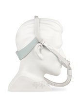 Nunance Nasal Pillow CPAP Mask with Headgear -Side - Shown on Mannequin (Not Included)