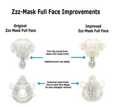 Version Two of Zzz-Mask Contrasted with Original Zzz-Mask (Detachable Cushion)
