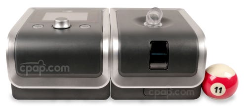 Front View of the Luna CPAP Machine and Humidifier