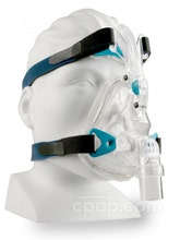 Mojo Gel Cushion Full Face CPAP Mask - Angled View (Mannequin Not Included)