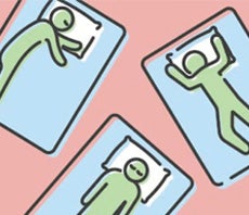 iconography of people sleeping in different positions